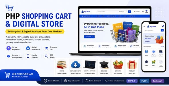 Get Your Free Basic Mini Shopping Cart & Digital Store